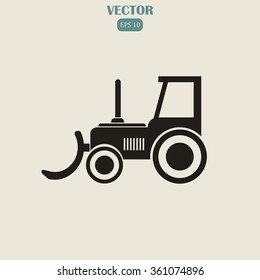 vector illustration of a tractor