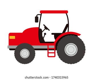 Vector illustration of tractor, car for farm work .
