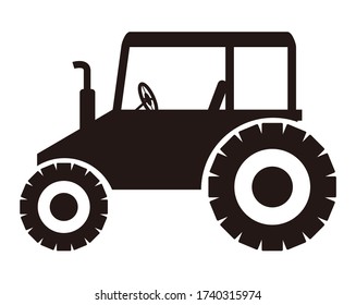 Vector illustration of tractor, car for farm work .