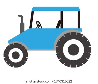 Ilustración vectorial del tractor, coche de explotación agrícola .