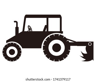Ilustración vectorial del tractor, coche de explotación agrícola .