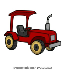 Vector illustration of tractor field graphic icon. agricultural equipment
