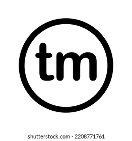 Vector Illustration Of A Trademark (tm) Symbol On A White Background.