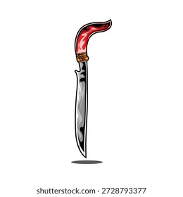 Ilustração vetorial da arma tradicional de Rencong de Aceh