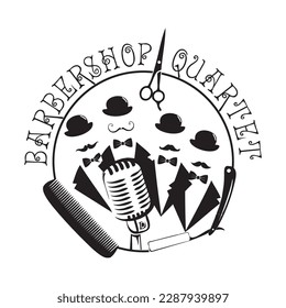 Vector illustration for the traditional Barbershop Quartet