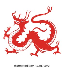 Vector illustration of Traditional chinese Dragon