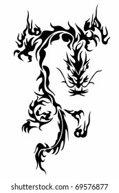 vector illustration of a traditional chinese dragon