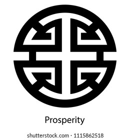 Vector illustration traditional chinese prosperity symbol