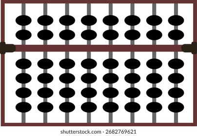 Vektorgrafik des traditionellen Zählwerkzeugs abacus 