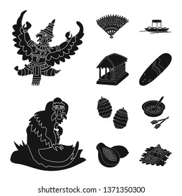 Vector illustration of  and traditional icon. Collection of  and bali stock vector illustration.