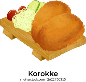 Vector illustration of traditional Japanese food featuring ramen and assorted sushi. Colorful and detailed design perfect for restaurant menus, food packaging, culinary blogs, or Asian cuisine project