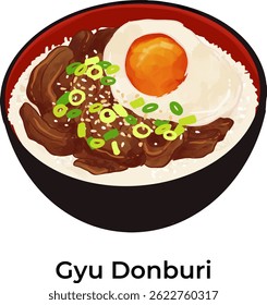 Vector illustration of traditional Japanese food featuring ramen and assorted sushi. Colorful and detailed design perfect for restaurant menus, food packaging, culinary blogs, or Asian cuisine project