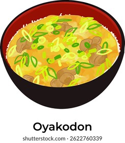 Vector illustration of traditional Japanese food featuring ramen and assorted sushi. Colorful and detailed design perfect for restaurant menus, food packaging, culinary blogs, or Asian cuisine project