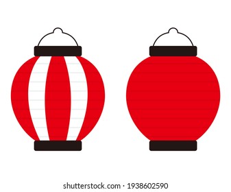 Vector illustration of traditional Japanese lanterns.　paper lantern . 