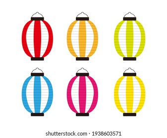 Vector Illustration Traditional Japanese Lantern Stock Vector (Royalty ...