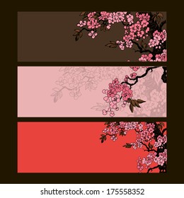 Vector illustration. Traditional Japanese painting.