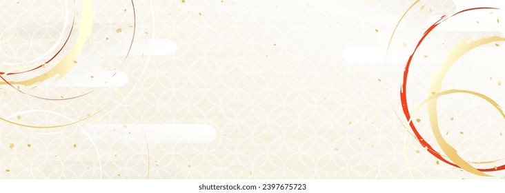 Vector illustration of traditional Japanese patterns, like kimono fabric.
Perfect background for New Year's or wedding celebrations