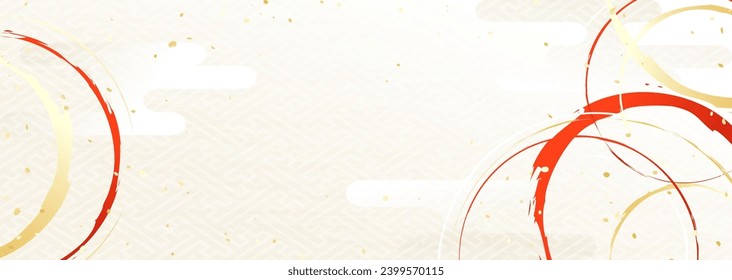 Vector illustration of traditional Japanese patterns, like kimono fabric.
Perfect background for New Year's or wedding celebrations