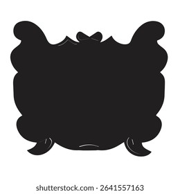 vector illustration of traditional jauk masks of Bali island in silhouette appearances