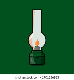 
vector illustration of a traditional lamp, oil lamp icon