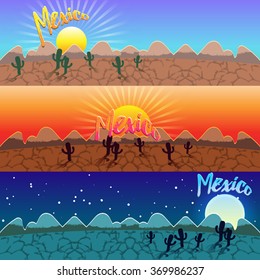 Vector illustration. The traditional Mexican elements