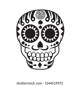 Vector illustration of a traditional Mexican sugar skull