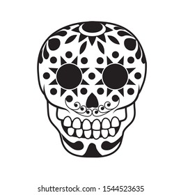 Vector illustration of a traditional Mexican sugar skull