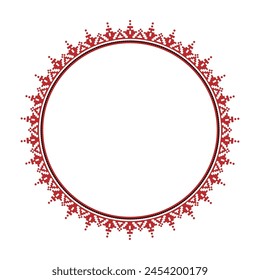 Vector illustration of traditional Palestinian circular embroidery pattern for your design