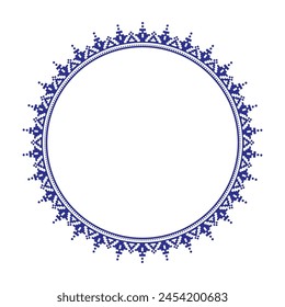 Vector illustration of traditional Palestinian circular embroidery pattern for your design