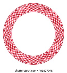 Vector illustration of traditional Slavic round embroidered pattern for your design