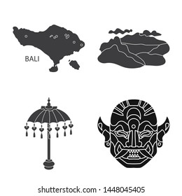 Vector illustration of and traditional symbol. Set of and bali stock vector illustration.