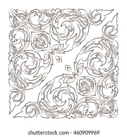 vector illustration of traditional Thai ornament on white background. EPS