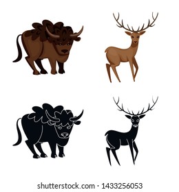 Vector illustration of traditional and tour symbol. Set of traditional and landmarks stock symbol for web.