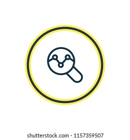 Vector illustration of traffic analyze icon line. Beautiful advertising element also can be used as monitoring icon element.