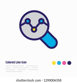 Vector illustration of traffic analyze icon colored line. Beautiful advertisement element also can be used as monitoring icon element.