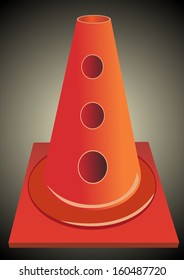 Vector illustration of traffic cone