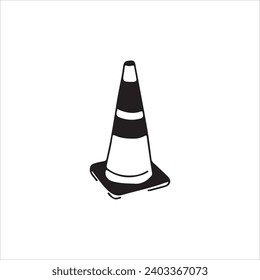 vector illustration of traffic cone