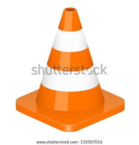 Vector illustration of traffic cone