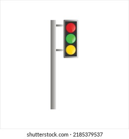 Vector illustration of a traffic light.