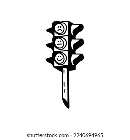 vector illustration of a traffic light
