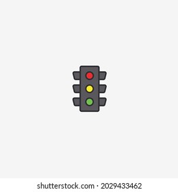 Vector illustration of traffic light icon