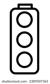 Ilustración vectorial de un icono de línea de semáforo. Señales de carreteras.