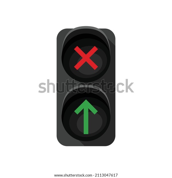 Vector illustration of a traffic light.\
Traffic regulation.