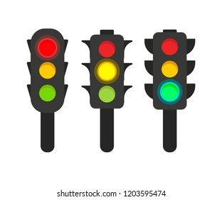 Vector illustration of traffic lights