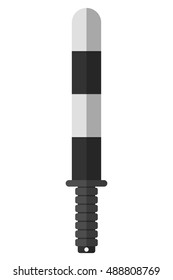 Vector illustration of traffic police stick on a white background isolated object sign traffic 
controller