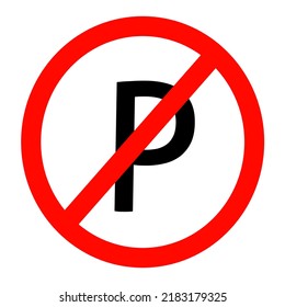 vector illustration of a traffic rule board for not parking vehicles in the area