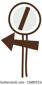 Vector illustration of a traffic sign