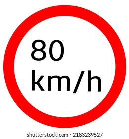 vector illustration of a traffic sign to comply with vehicle speed standards