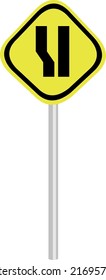 Vector illustration of traffic sign left side spread
