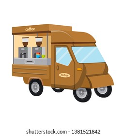 Vector illustration of trailer and service icon. Collection of trailer and retro stock vector illustration.